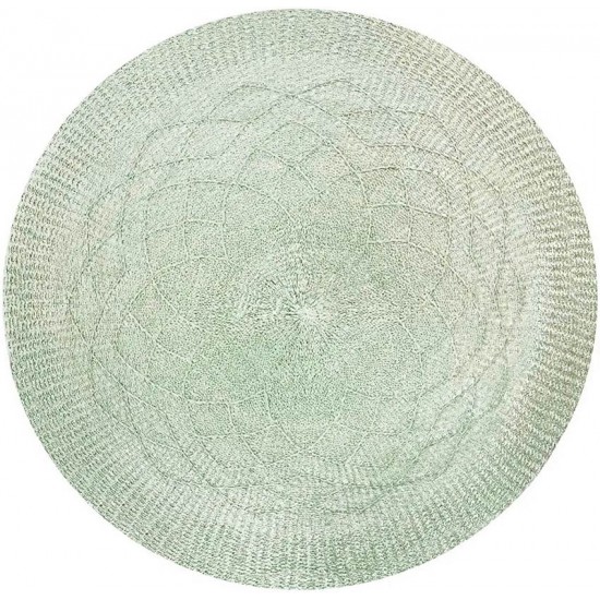 Lugar Americano Redondo Crochet Verde Menta